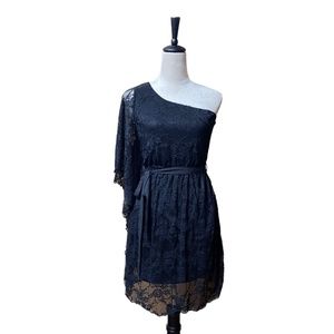 NWT Black One Shoulder Lace Dress - Size S